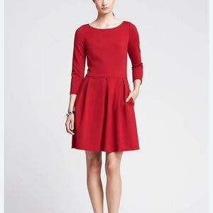 Banana Republic Red A-Line Cocktail Dress